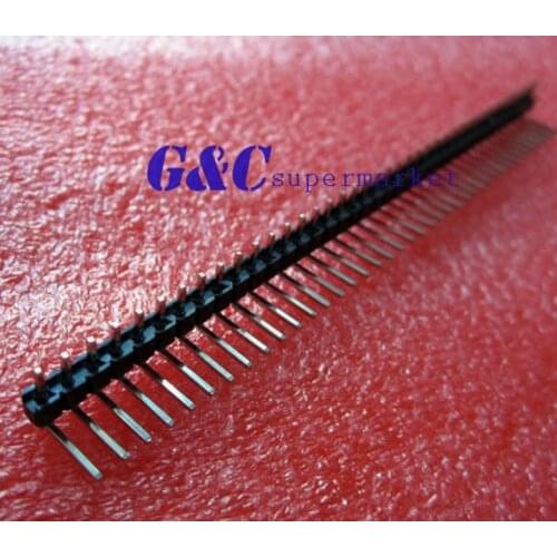5pcs 1x40 Pin 2.54mm Right Angle Single Row Male Pin Header Contor diy electronics
