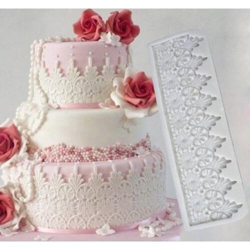 Lace Cake Pattern Mould Fondant Cakes Decorating Tools Silicone Molds Sugarcrafts Chocolate Baking Tools For Cakes Gumpaste Form