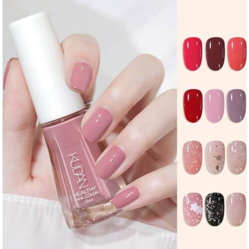10ml Quick Drying Nail Polish Water-Based Tearable Sequins Baking Free Long Lasting Nail Polish for Female Easy to Remove