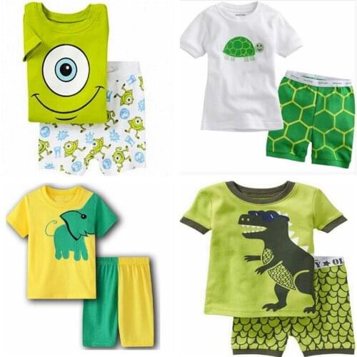 Summer Childrens Pajamas Set Baby Brand Cartoon Home Clothing Girls Princess Sleepwear Kids Pajamas Pijamas Boys Nightwear