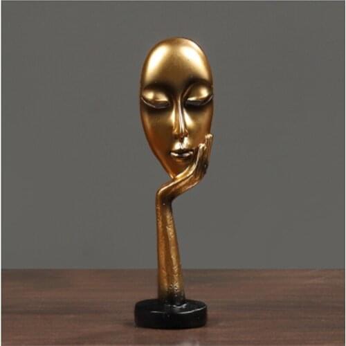 Mini Think About Figure Sculpture Resin Statue Handicraft Ornament Home Decoration Tabletop Ornament Festival Gift