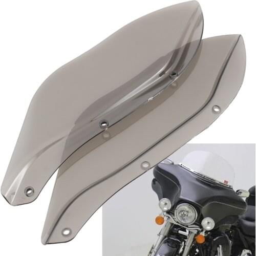 Motorcycle Smoke Upper Fairing Air Deflector Side Wing Deflector Windshield For Harley Touring Electra Street Glide Trike 96-13