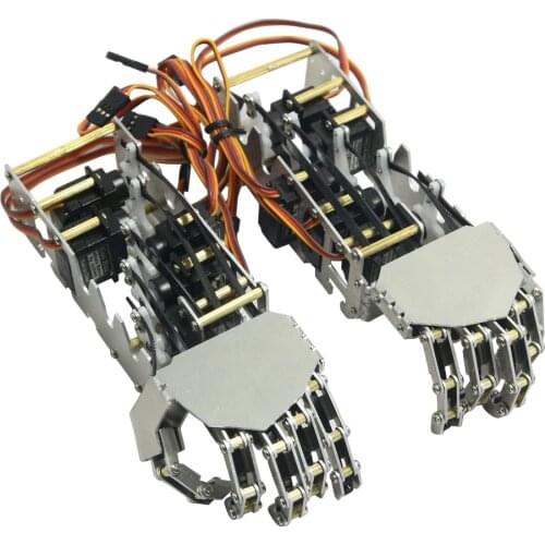 2018 NEW 5DOF Humanoid Five Fingers Metal Manipulator Arm Left Hand & Right Hand with A0090 Servos for Robot DIY