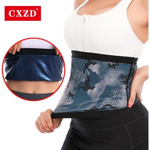 CXZD 2021 New Camouflage Body Shaper Belt Women Waist Trainer Slimming Belly Shaper Tummy Sweat Shapewear Workout Shaper Corset