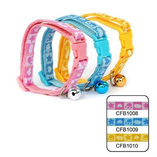 20sets 240Pcs/Lot 3 Colors Lively Pet Dog & Cat Stars & Paws Embroidered Collar Buckle Style 1.0cm