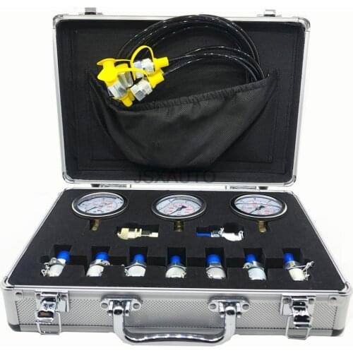 Portable inspection and maintenance hydraulic excavator pressure gauge box oil pump test table hydraulic tee joint