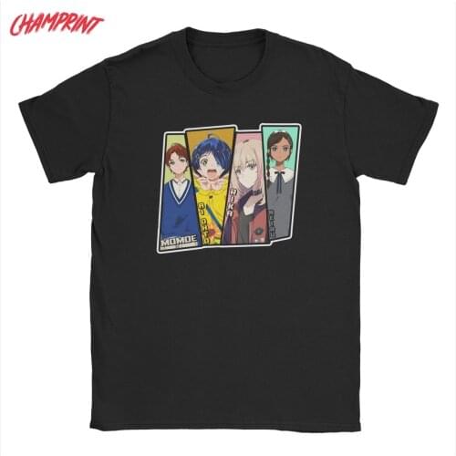 Casual Wonder Egg Priority Characters T-Shirts for Men 100% Cotton T Shirt Anime Short Sleeve Tee Shirt 4XL 5XL 6XL Tops