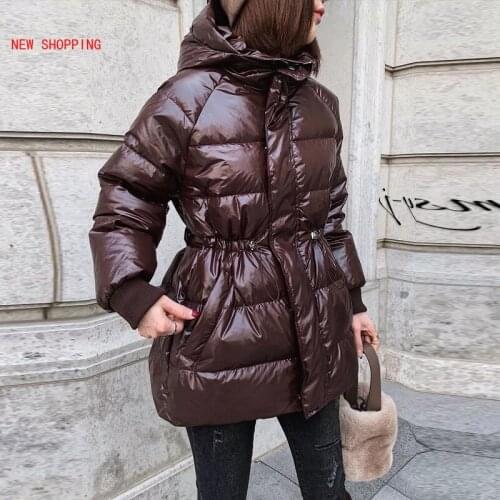 Women Long Puffer Duck Down Jacket Winter Fashion New Black Hooded Female Loose Warm Waterproof Windproof Slim Coats Overcoat
