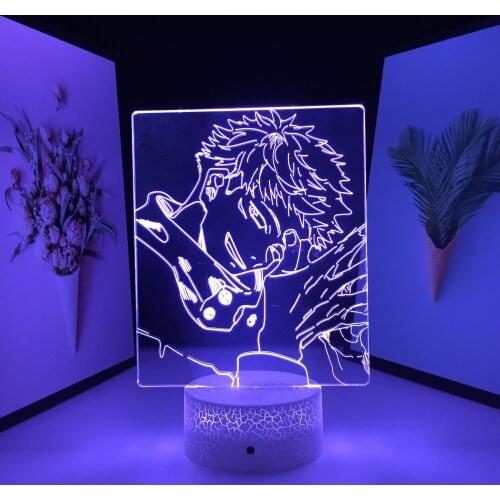 Itadori Anime Jujutsu Kaisen Yuji LED Night Light Lamp for Bedroom Decor Birthday Gift Light Manga Gadget Table Lamp Dropship