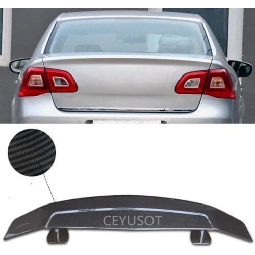FOR Volkswagen NEW Jetta Universal GT Accessories Spoiler ABS Material Car Trunk Rear Lip Tail WING Black Refit Body Kit 2006-21