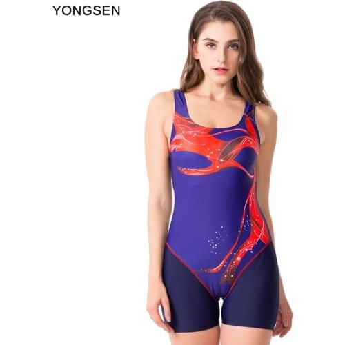 YONGSEN Women Plus Size One Piece Swimsuit With One Piece Skirt Professional Sports Bathing Suit With Monokini Bodysuit