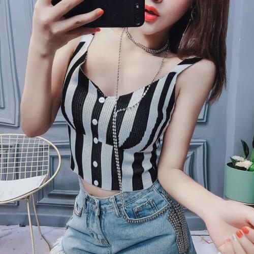 Off Shoulder Striped Womens Clothing Sexy Summer Style Crop Top T Shirts V-neck Bodycon Tops Ladies Fashion Brand Tees New