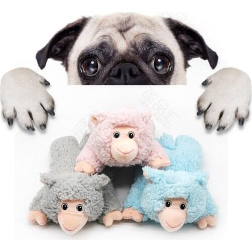 Sheep Dog Chew Toys Plush Animal Squeak Sound Bite Resistant Pet Product Toy For Small Dogs Puppy Teething Training Toys