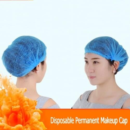 100pcs Disposable Microblading Permanent Makeup Caps Hairnet Catering Stretch Hat
