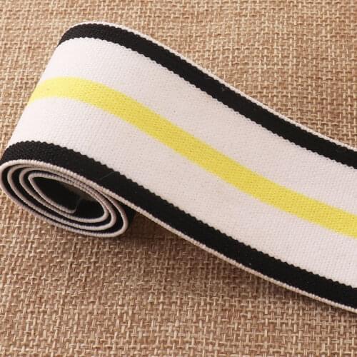 3 M 38mm White Yellow Elastic webbing Ribbon Trim Band oak tendons Waistband Elastic A skirt belt Garment accessories