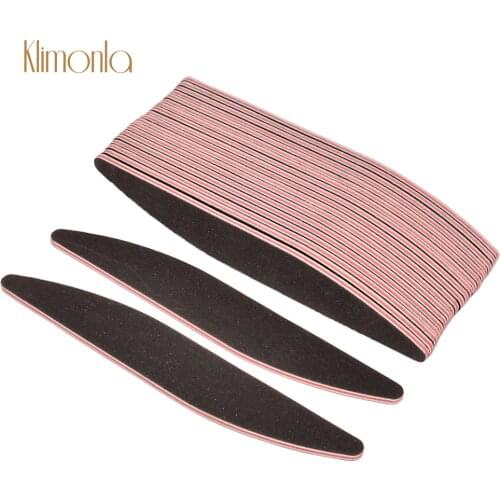 50Pcs/Pack Professional Nail File 100/180 Sandpaper Willow Leaves Design Nail Art Gel Polish Pedicure Manicure Nails Accessories