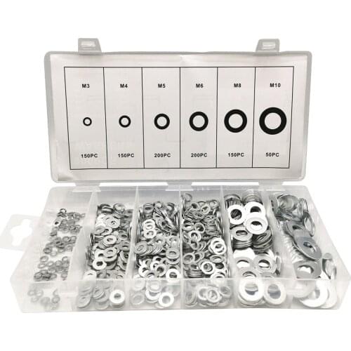 900PCS Large flat gasket, thin thick gasket, heavy metal gasket