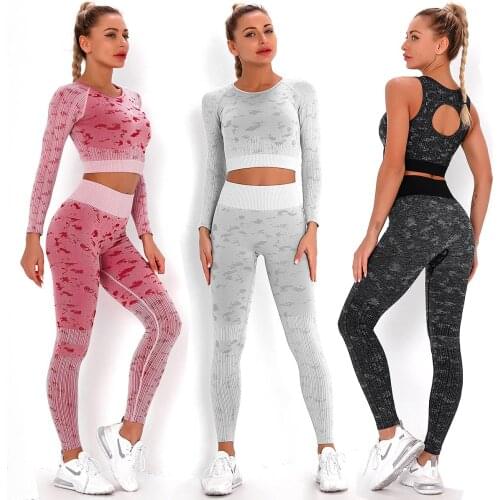Seamless Yoga Set 2020 Workout Clothes For Women Sport Clothing Tracksuit Gym Sportswear Fitness Suit Sports Bra Pants Leggings