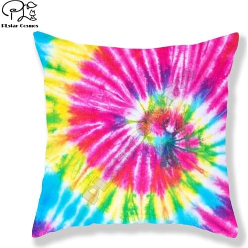 The Tie Dye 3D printed Polyester Decorative Pillowcases Throw Pillow Cover Square Zipper Pillow cases style-3