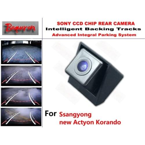 For Ssangyong new Actyon Korando CCD Car Backup Parking Camera Intelligent Tracks Dynamic Guidance Rear ViewCamera