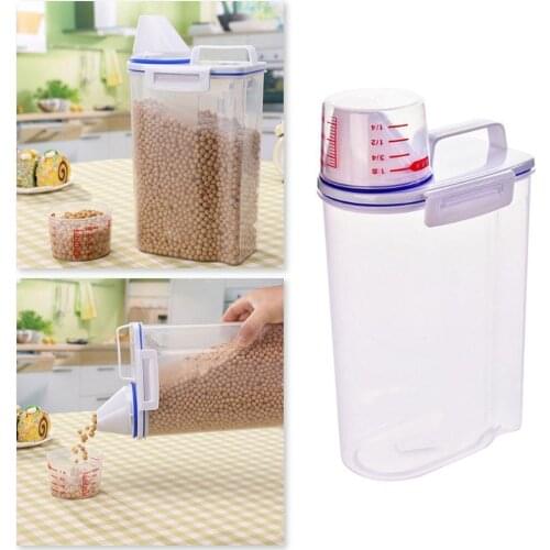 Sealed Rice Barrel Moisture Proof Storage Box Household Kitchen Flour Saving Wheel Bucket Stocks Holder Food Grain Organizer