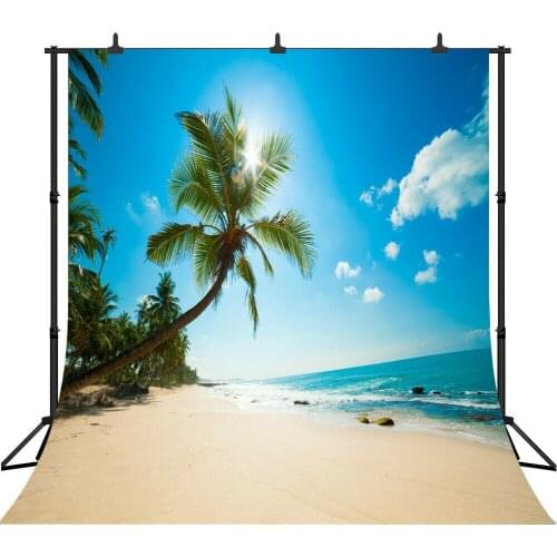 Blue Sky Sea Waves Beach Scenic Photography Backgrounds Photographic Backdrops