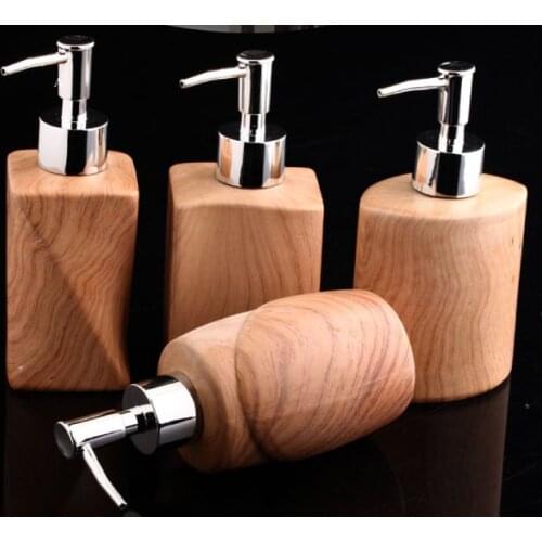 350mL Pressing Carved ceramic Refillable Cream Lotion Dispenser Bottles Container for Cosmetic Shampoo Liquid Soap Shower Gel