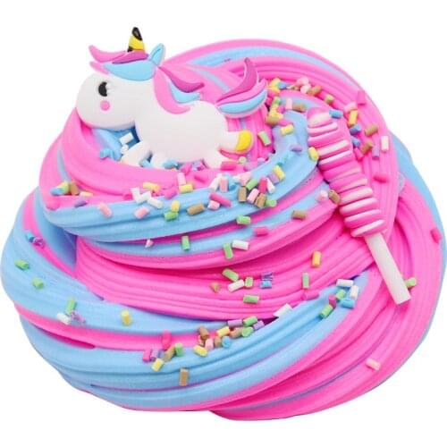 60ml Color Unicorn Fluffy Slime Glue Butter Slimes Supplies DIY Modeling Polymer Sand Fidget Plasticine Gum For Handmade Toy