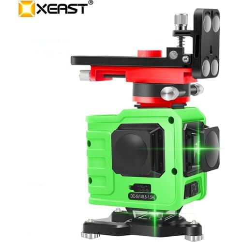 XEAST Laser Level 12 Lines 3D Level Self-Leveling 360 Horizontal And Vertical Cross Super Powerful Green Laser Level