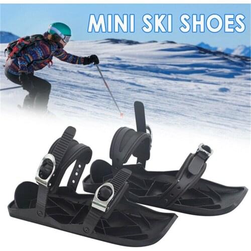 Mini Ski Skates for Snow Outdoor Short Skiboard Snowblades High Quality Adjustable Bindings Portable Skiing Shoes Snow Board