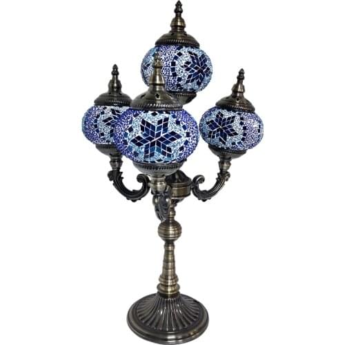 GY European-Style Retro Table Lamp Villa Living Room Handmade Glass Lamp Bar Cafe B & B Turkish Decorative Lamp