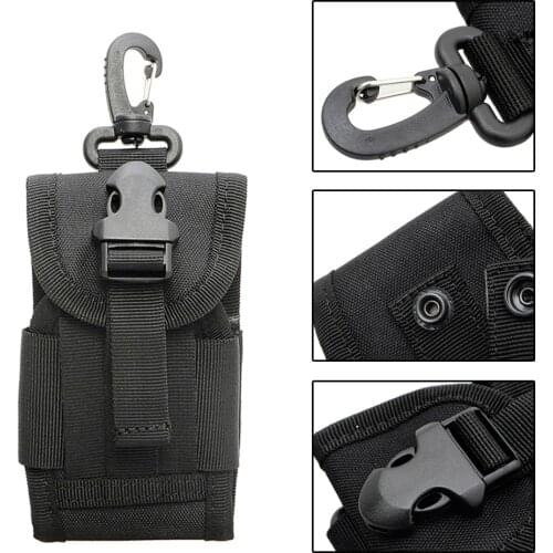 4.5 Inch Nylon Phone Pouch Durable Hook Cover Case Tactical Bag Attachable Molle Belt Cellphone Pouches Universal