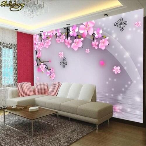 Beibehang Tv background wall paper non-woven 3d wallpaper mural Customize any size murals papel de parede photo roll butterflies