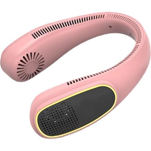 U2JE Wearable Fan Portable Neck Fan USB Powered Neck Silent Fan 3 Speed 4000mAh Battery Operated Air Cooler for Home Office