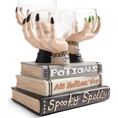 Broomstick Snack Bowl Stand Witch Hands Snack Bowl Halloween Pumpkin Snack Bowl Stand Halloween Party Creative Snack Basket