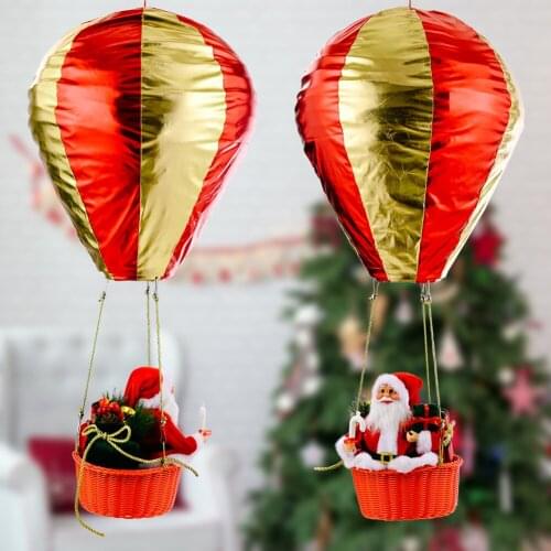 Christmas Hot Air Balloons Christmas Santa Hot Air Balloons Ceiling Pendant Decoration For Party Decor Festival Supplies Props