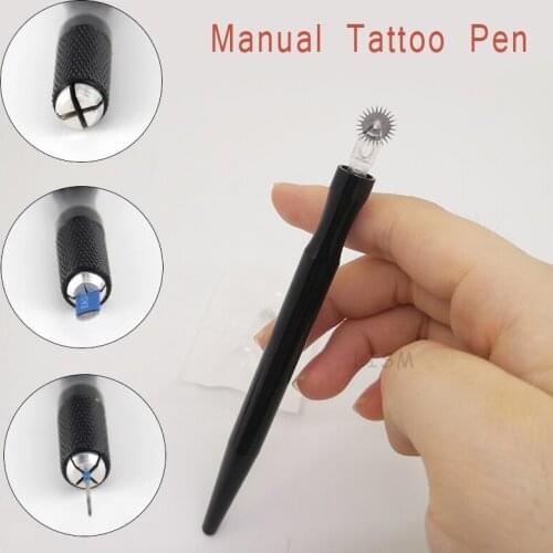 Microblading Manual Pen Machine Professional Permanent Makeup Hand Blades Eyebrow Tool Tattoo Supply Tebori 3D Pen Round Needles