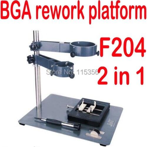 Free shipping cell Phone Laptop BGA Rework Reballing Station Hot Air Gun Clamp Jig NT F204 bga stencils Fixtures