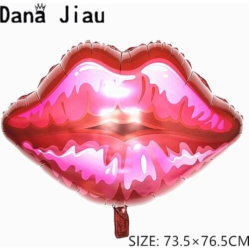 High quality red lip wedding rose decoration heart Foil Balloon Valentines Day ball anniversary day LOVE YOU air Helium Ballon