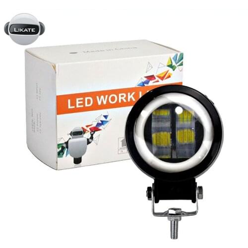 Waterproof 7D 20W Round LED Angel Eyes Light Bar Spot Light Motorcycle Offroad Car Boat Led Work Light