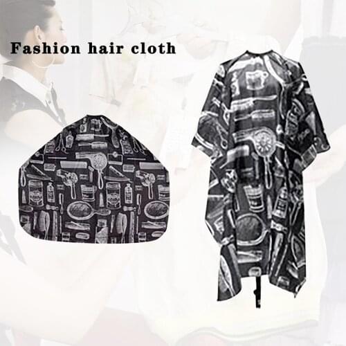 Waterproof Salon Barber Pattern Cut Hair Tarpaulin Salon Barber Dress Robe Shawl Haircutting Tool Salon Barber Dress Robe Shawl
