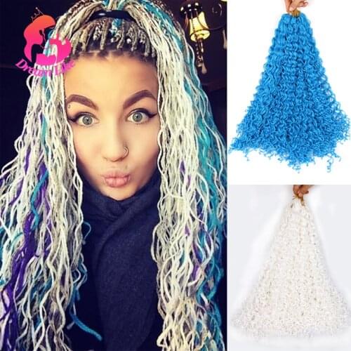Dream Like Zizi Braids Hair Synthetic Crochet Box Braid Hair Extensions 28 inch Curly Braiding Hair Pigtails 50gram Colored Zizi