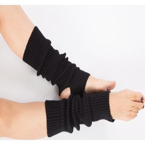 Knitted Leg Warmers Women Yo-ga Socks Boot Cuffs Winter Bodybuilding Socks Gaiters For Women Gaiters Warm Socks