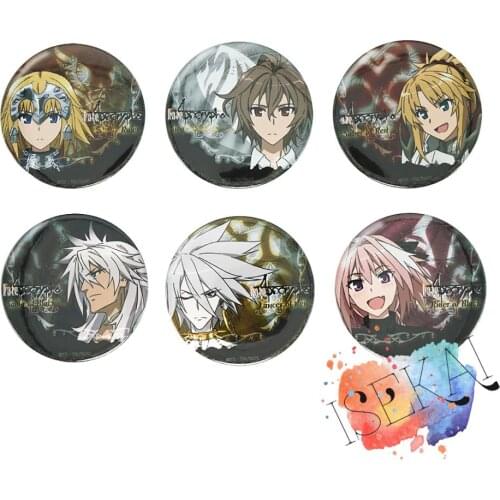 Fate Apocrypha Anime Metal Badge Sieg Mordred Jeanne D'Arc Astolfo Karna Badge Brooch Pins
