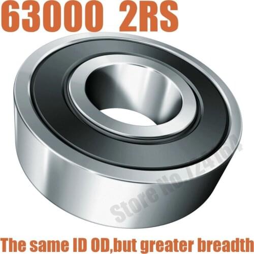 10PCS Free Shipping Excavator bearing 63000 2RS 63000-2RS 10X26X12mm 10*26*12mm Double Shielded Deep Ball Bearings Large breadth