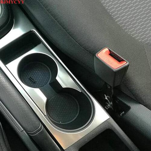 BJMYCYY 2PCS/SET Automobile water cup panel stainless steel decorative frame For Hyundai Solaris 2 Verna 2017