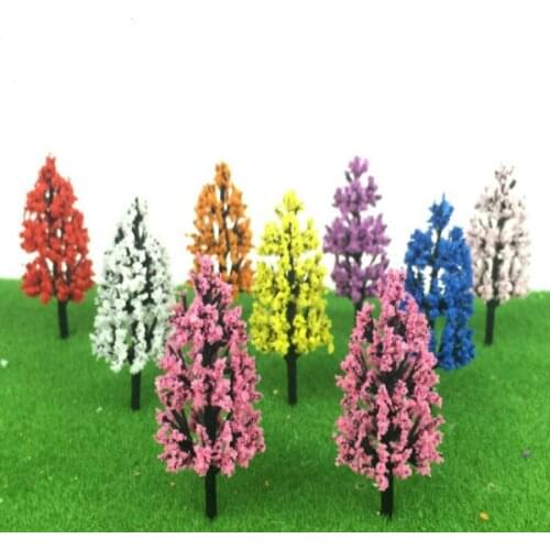 30pcs/lot Architectural Model Color Tree For Ho Train Layout Model Scene