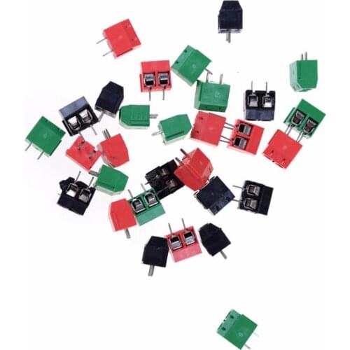 30X Pitch 5.0mm KF301-2P Straight Pin PCB 2 Pins Screw Terminal Block Connectors