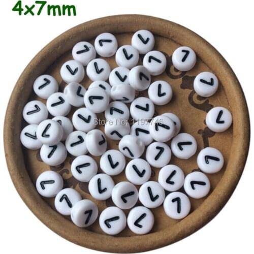 3600pcs little round Beads acrylic plastic beads 4*7mm Chunky number beads Seven lot for Stretchy Name Bracelets