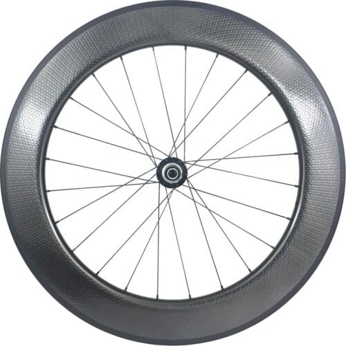 700C 80mm clincher 25mm road bicycle rear carbon wheel dimpled carbon rim Powerway PFH-R13 hub R13 V Brake basalt brake track